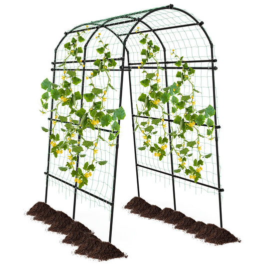 7.5 Feet Garden Arch Trellis with PE Coated Metal Structure Kids Crystal