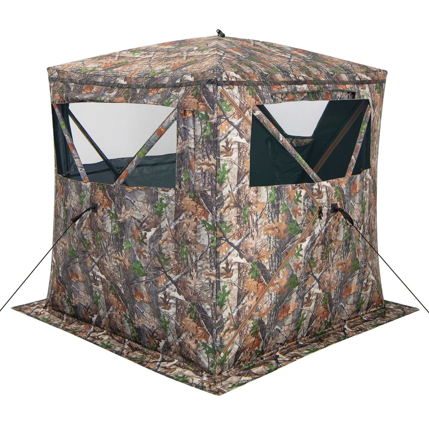2-3 Person Hunting Blind Portable Pop Up Ground Tent with Carry Bag and Storage Pocket Kids Crystal