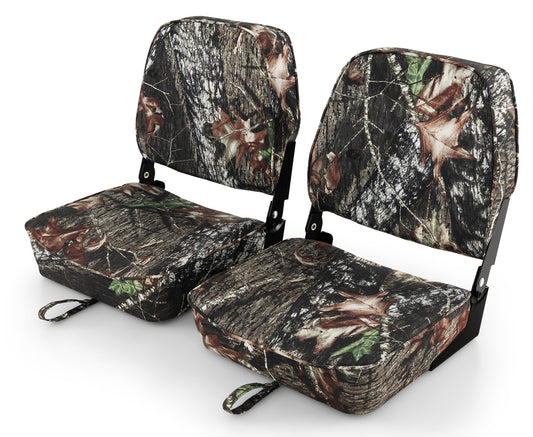 2-Piece Folding Boat Seat Set with Sponge Padding-Camouflage Kids Crystal