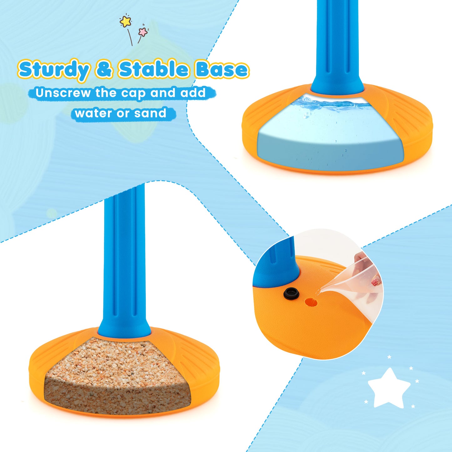 Kids Children Basketball Hoop Stand Kids Crystal