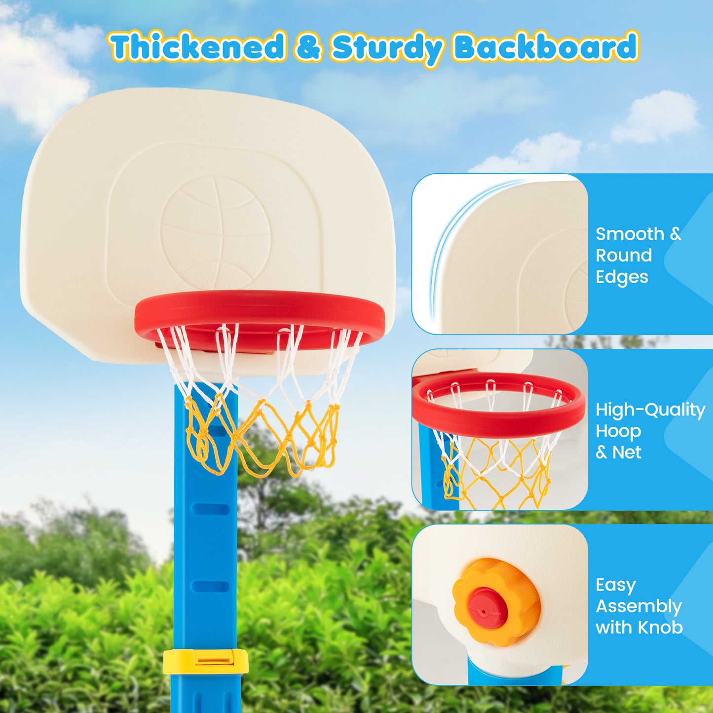 Kids Children Basketball Hoop Stand Kids Crystal