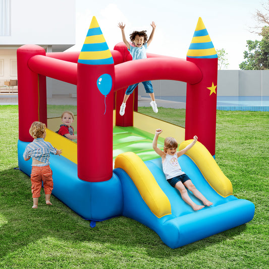 Inflatable Kids Bounce Castle with 480W Blower Kids Crystal