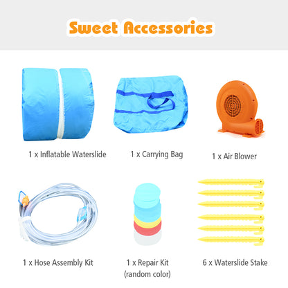 Inflatable Water Slide Bounce House with Water Cannon with 680W Blower