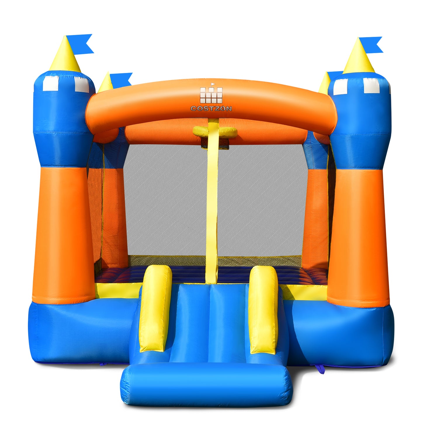 Kids Inflatable Bounce House Magic Castle with Large Jumping Area with 735W Blower Kids Crystal