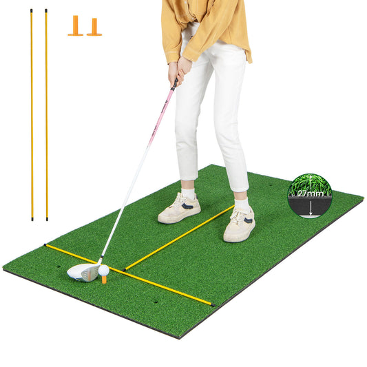 5 x 3 ft Artificial Turf Grass Practice Mat for Indoors and Outdoors-27mm Kids Crystal