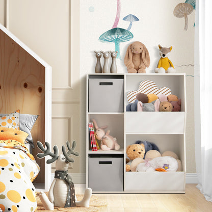White Kids Toy Storage Cabinet Shelf Organizer