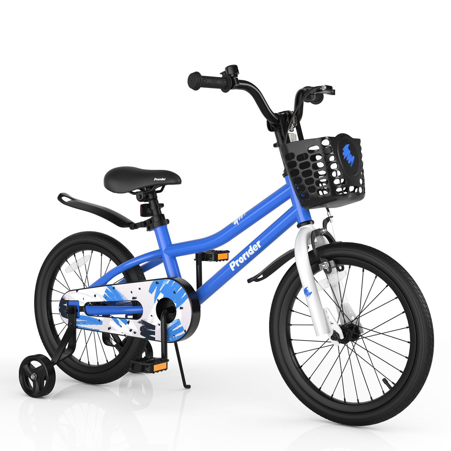 18 Feet Kids Bike with Removable Training Wheels-Blue Kids Crystal