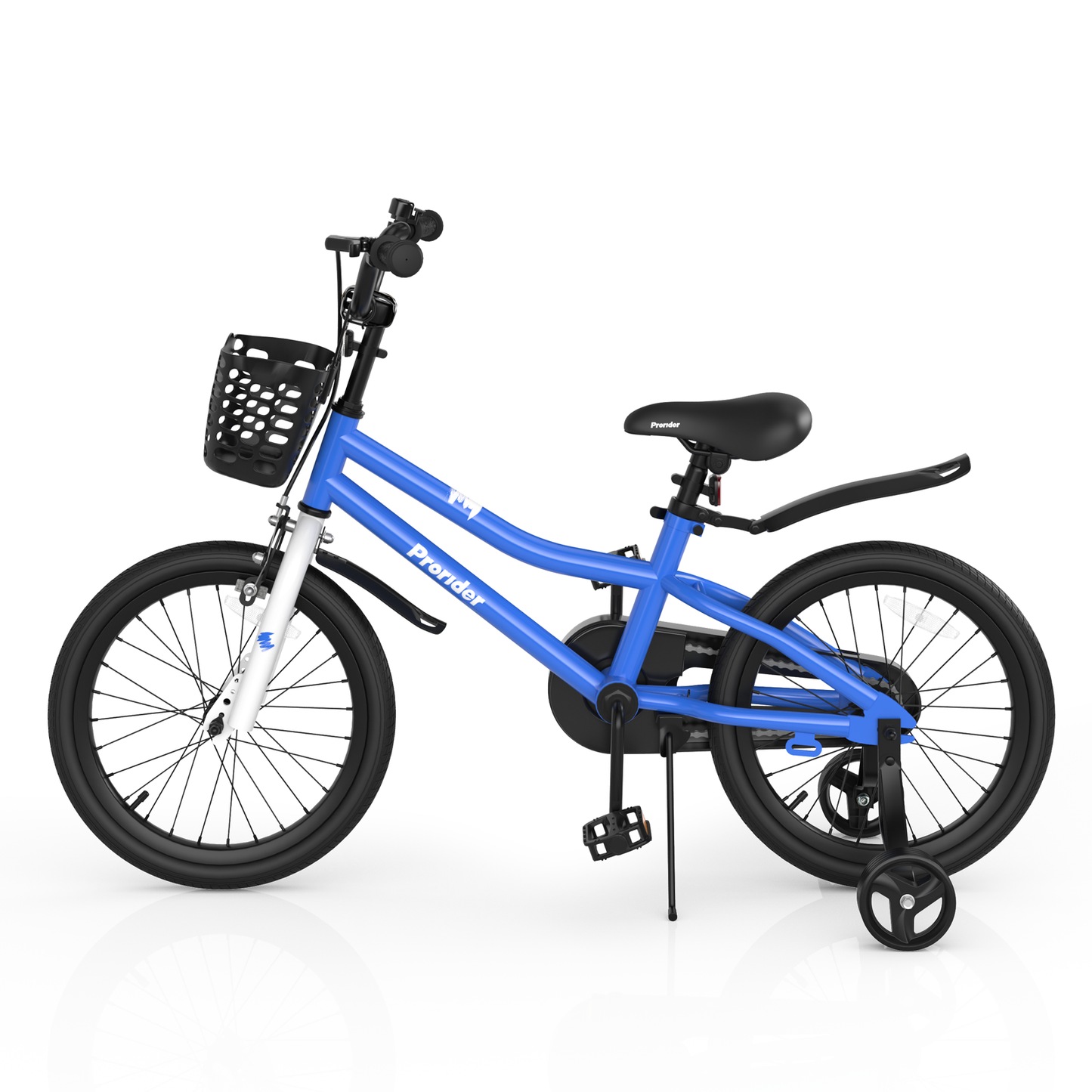 18 Feet Kids Bike with Removable Training Wheels-Blue Kids Crystal