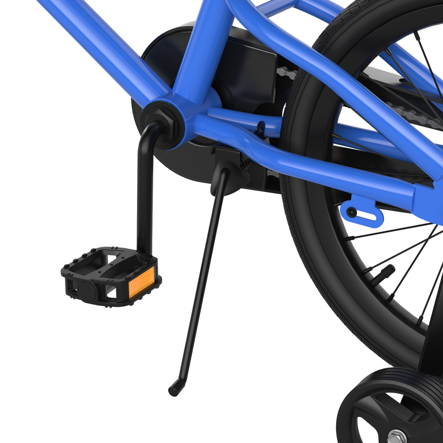18 Feet Kids Bike with Removable Training Wheels-Blue Kids Crystal