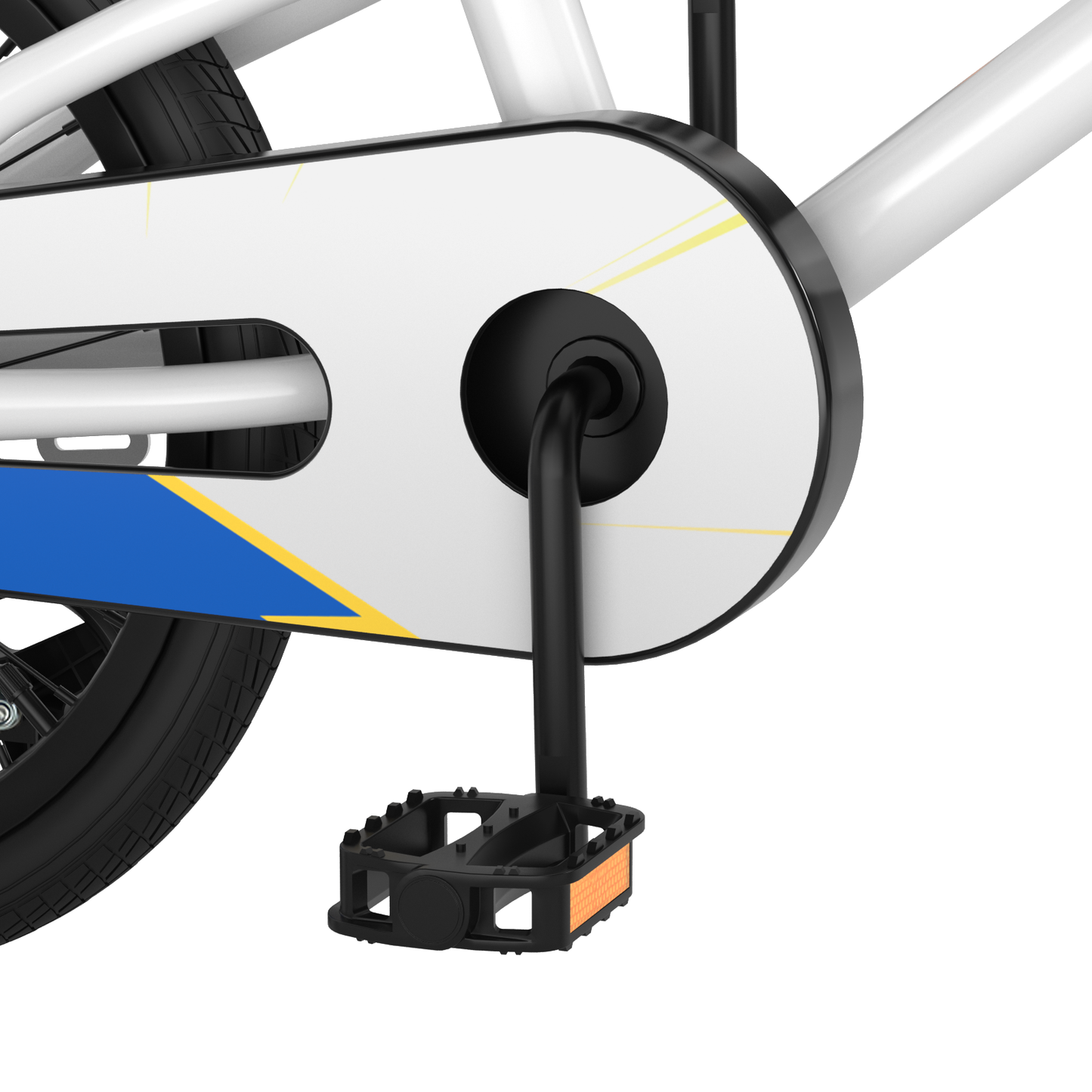 18 Feet Kids Bike with Removable Training Wheels-White Kids Crystal