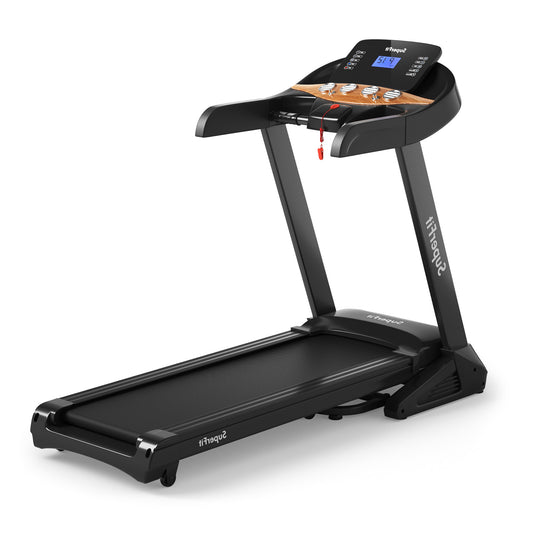 3.75HP Electric Folding Treadmill with Auto Incline 12 Program APP Control Kids Crystal