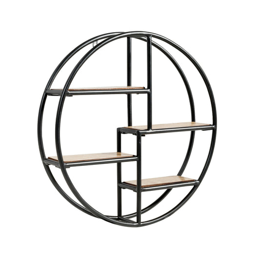 Hanging Storage Shelf Circular Wall-Mounted 4-Tier Rack Kids Crystal