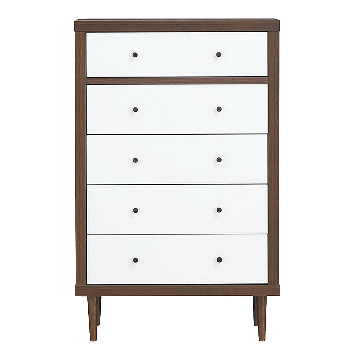 Antique-Style Free-Standing Dresser with 5 Drawers Kids Crystal