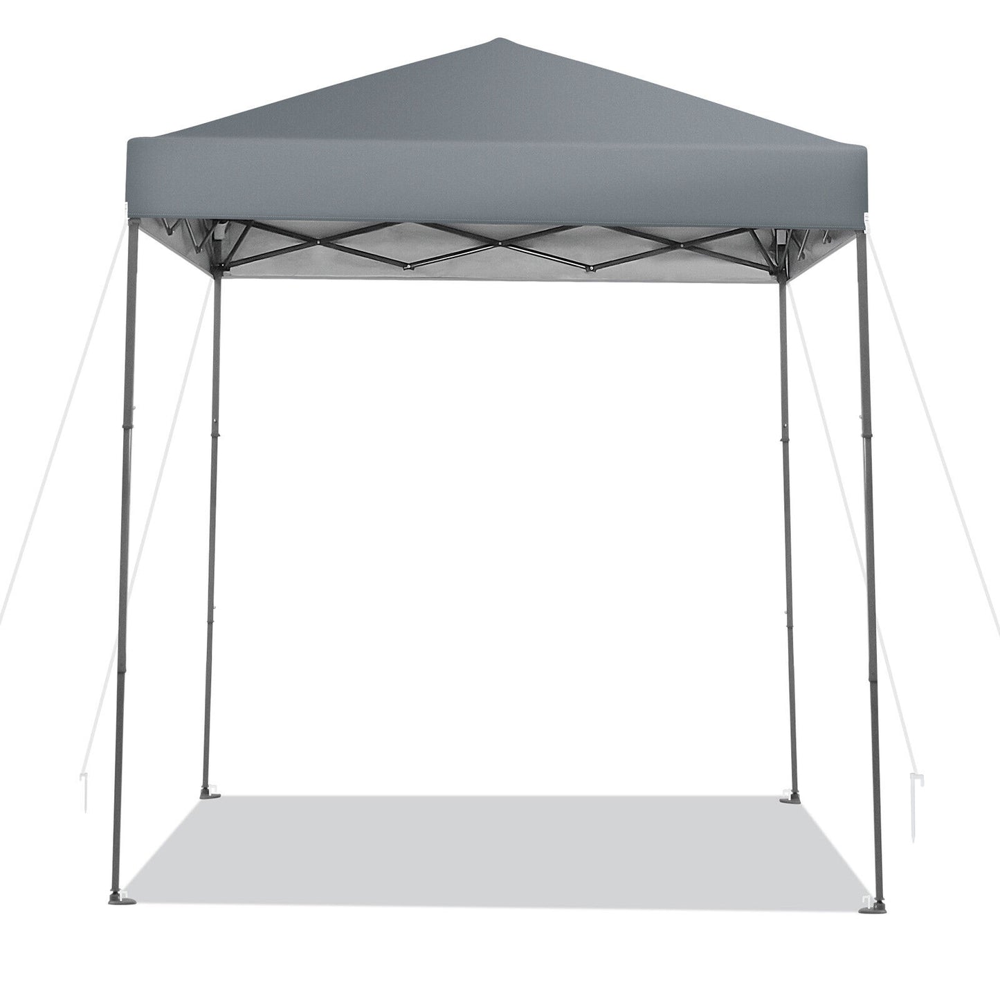 6.6 x 6.6 Feet Outdoor Pop-up Canopy Tent with UPF 50+ Sun Protection-Gray Kids Crystal
