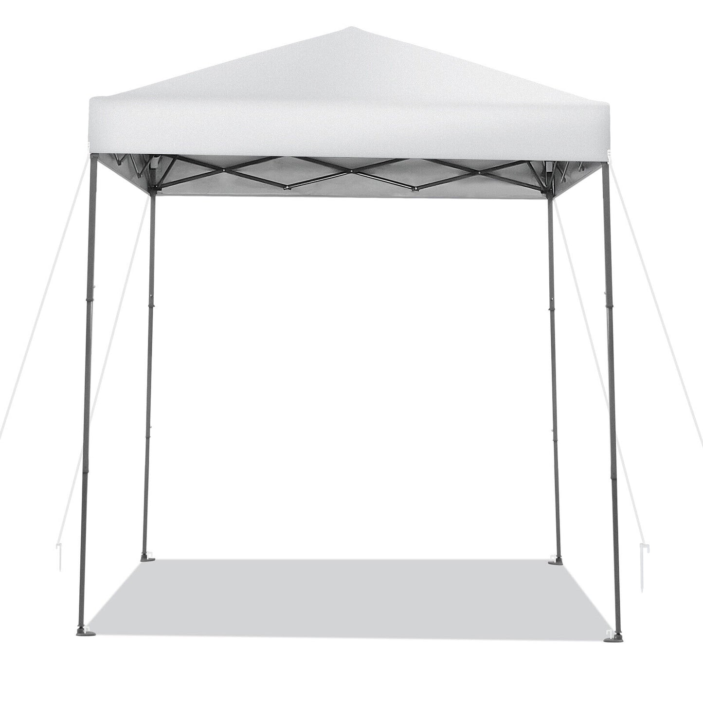 6.6 x 6.6 Feet Outdoor Pop-up Canopy Tent with UPF 50+ Sun Protection-White Kids Crystal