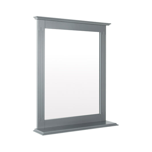 Wall-Mounted Multipurpose Vanity Mirror with Shelf-Gray Kids Crystal