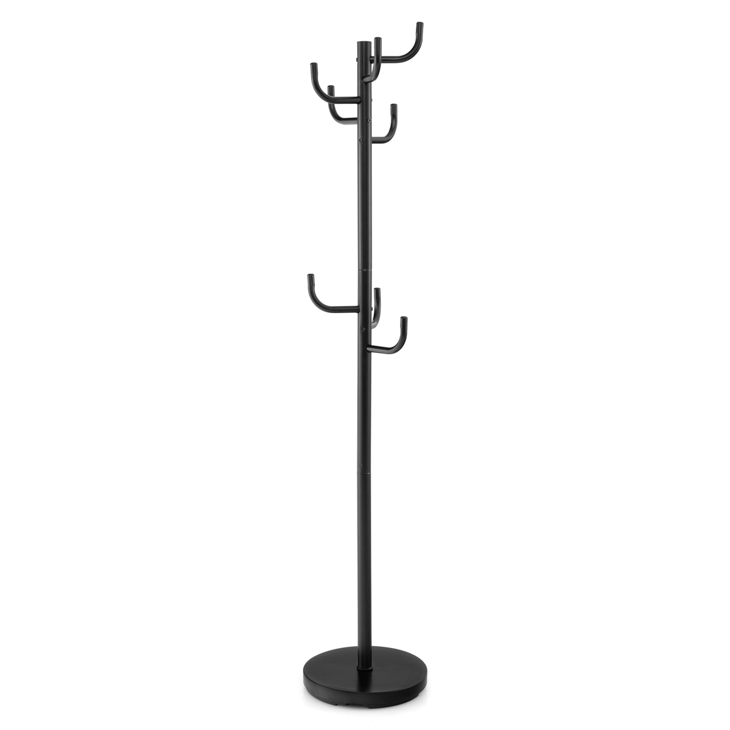 Metal Coat Rack Stand with 8 Sturdy Hooks and Metal Base Kids Crystal