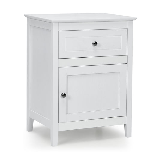 2-Tier Accent Table with Spacious Tabletop-White Kids Crystal