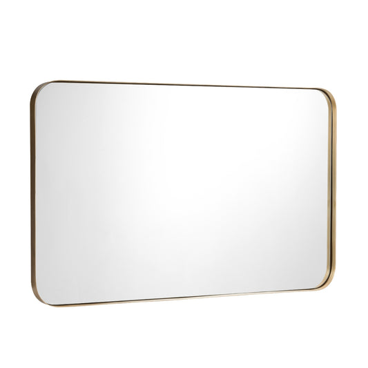 32 Inch x 20 Inch Metal Frame Wall-Mounted Rectangle Mirror-Golden Kids Crystal