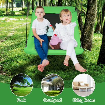 700lb Giant 60 Inch Platform Tree Swing for Kids and Adults-Green