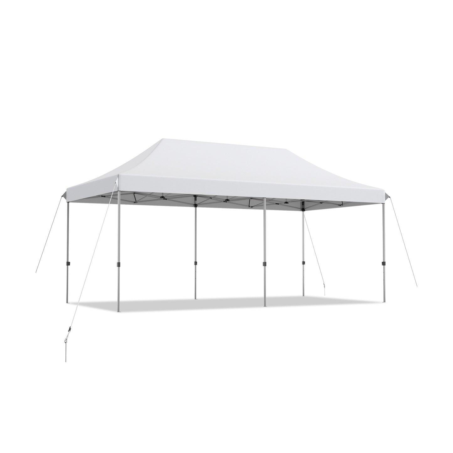 10 x 20 Feet Adjustable Folding Heavy Duty Sun Shelter with Carrying Bag-White Kids Crystal