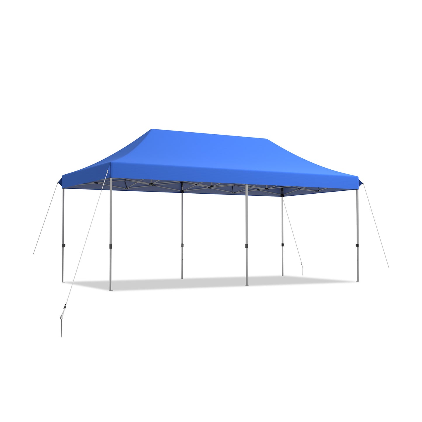 10 x 20 Feet Adjustable Folding Heavy Duty Sun Shelter with Carrying Bag-Blue Kids Crystal