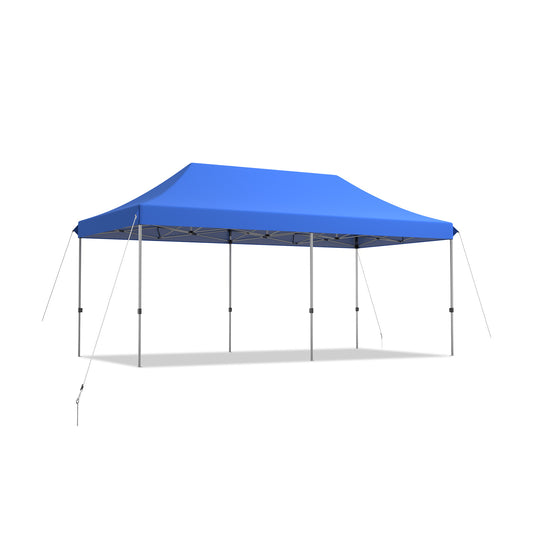 10 x 20 Feet Adjustable Folding Heavy Duty Sun Shelter with Carrying Bag-Blue Kids Crystal
