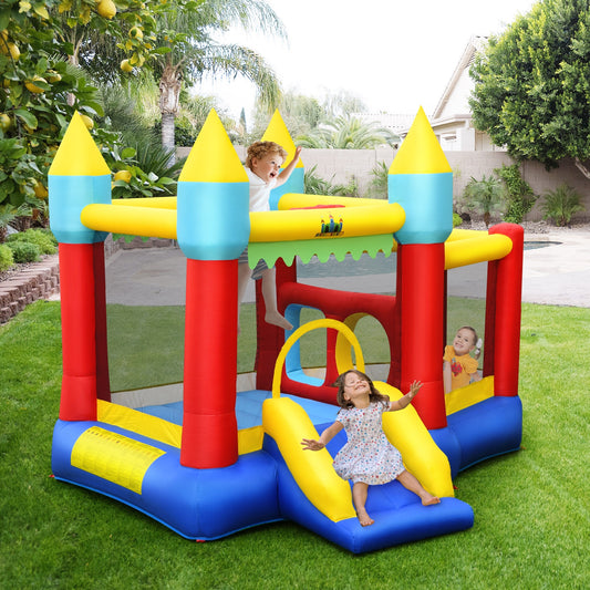 Kid's Inflatable Bouncer with Jumping Area and 480W Blower Kids Crystal