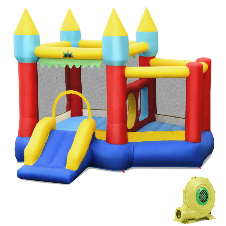 Kid's Inflatable Bouncer with Jumping Area and 480W Blower Kids Crystal