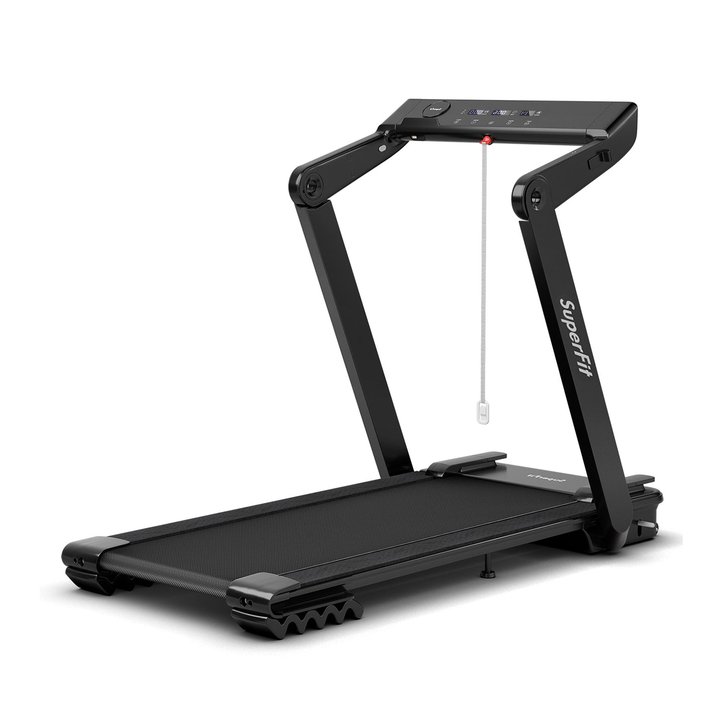 4.0HP Foldable Electric Treadmill Jogging Machine with Speaker LED-Black Kids Crystal