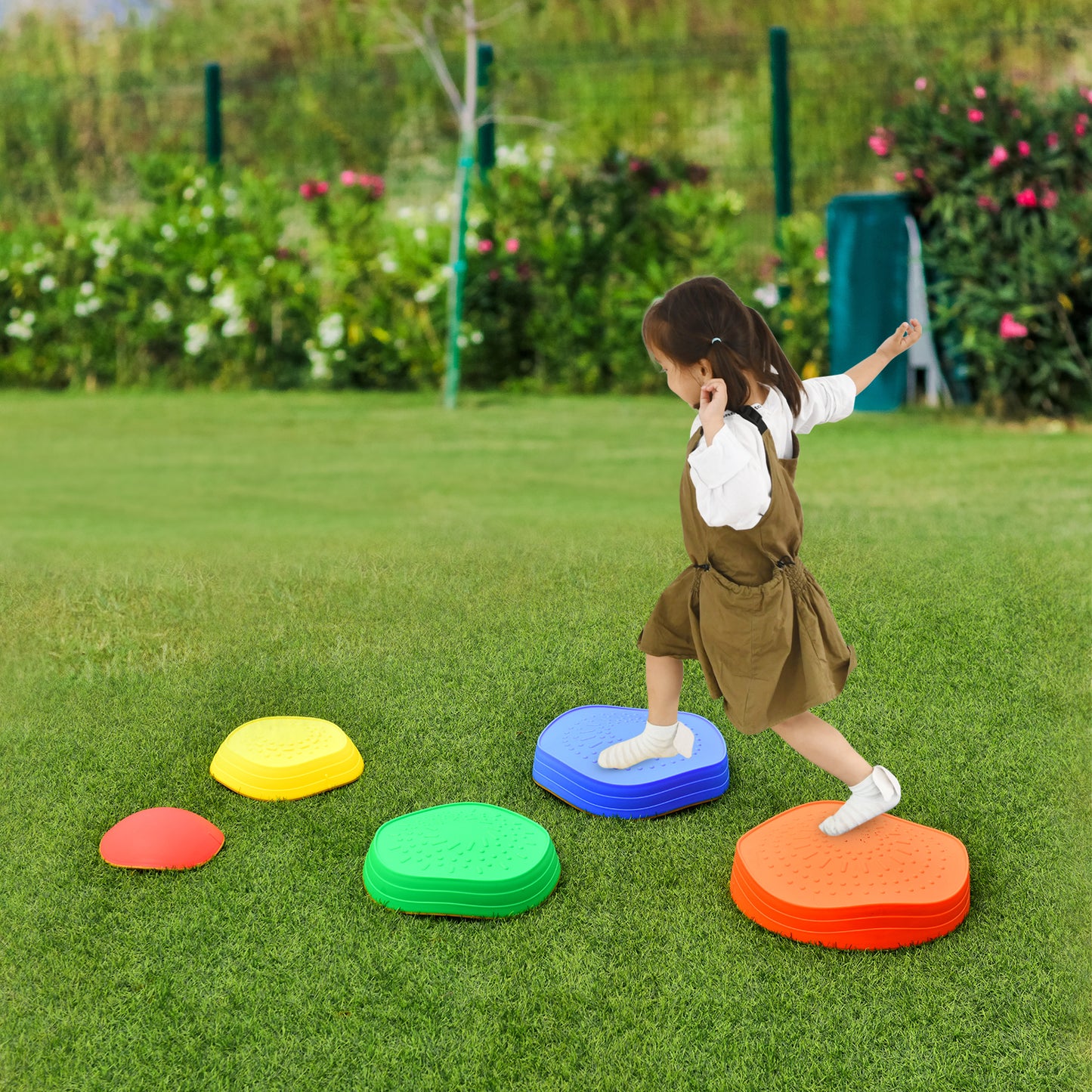 5 Pieces Kids Balance Stepping Stones Kids Crystal