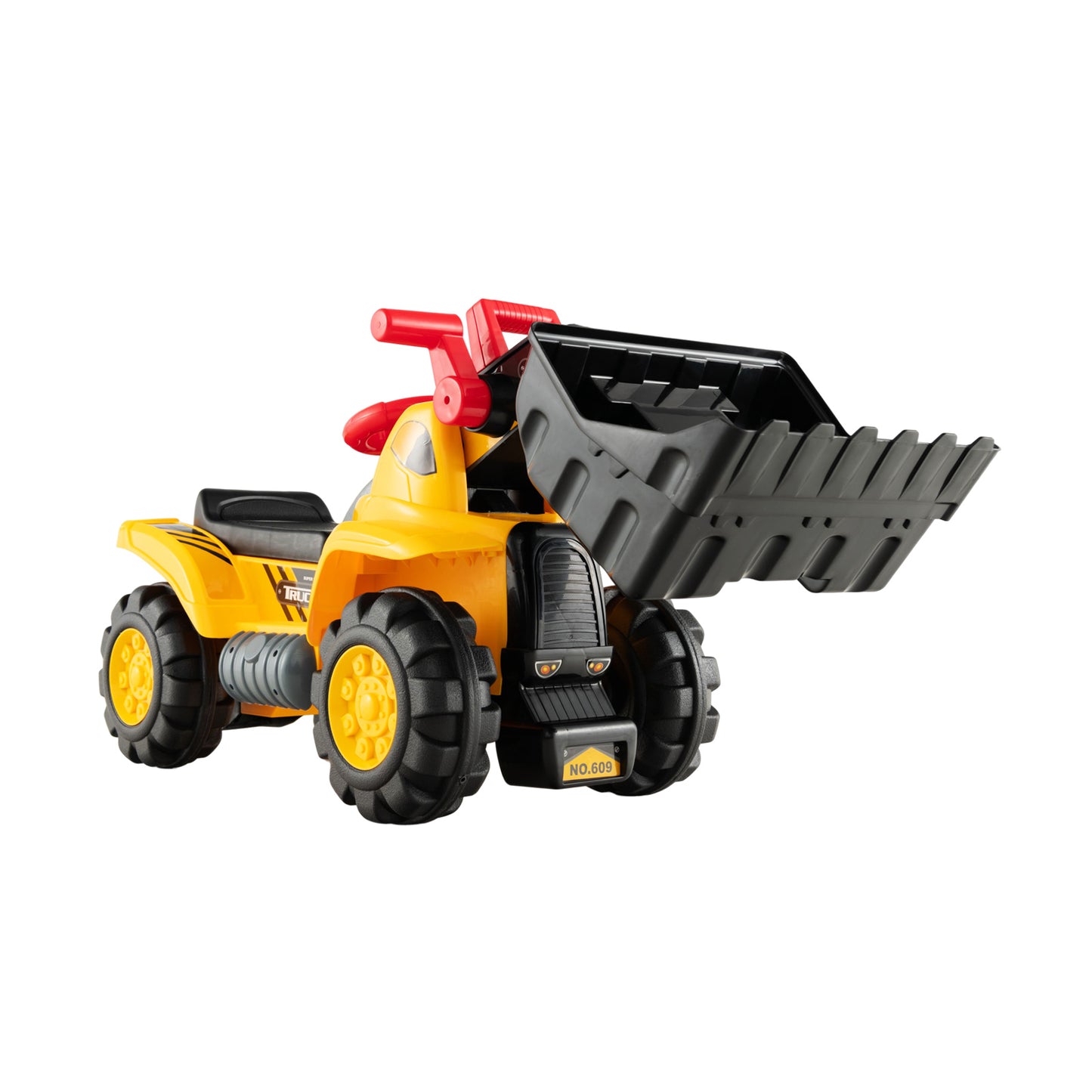 Kids Ride On Bulldozer Toy Play Truck with Adjustable Bucket Aged 3+ Years Old Kids Crystal