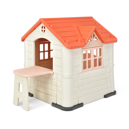 Kid’s Playhouse Pretend Toy House For Boys and Girls 7 Pieces Toy Set-Pink Kids Crystal