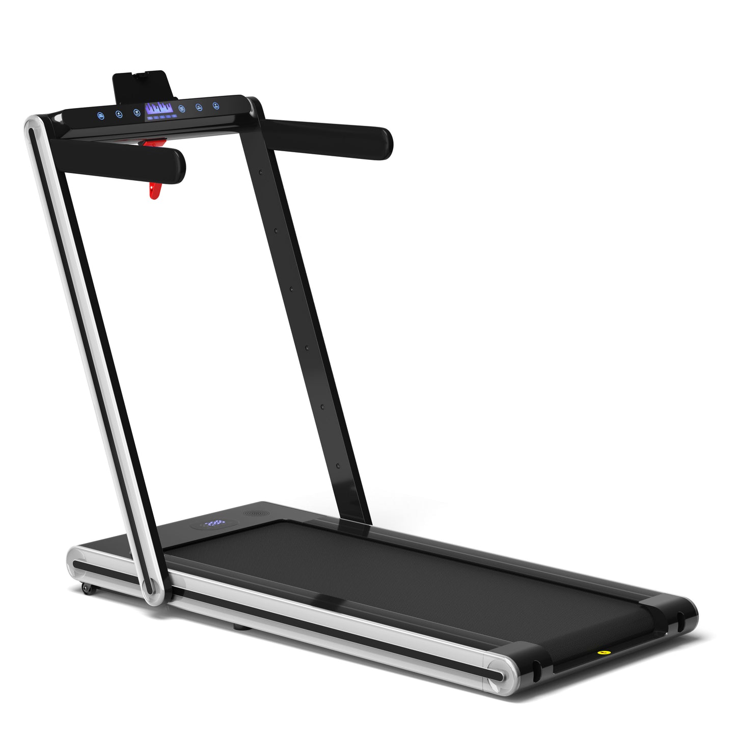 2-in-1 Folding Treadmill 2.25HP Jogging Machine with Dual LED Display-Silver Kids Crystal