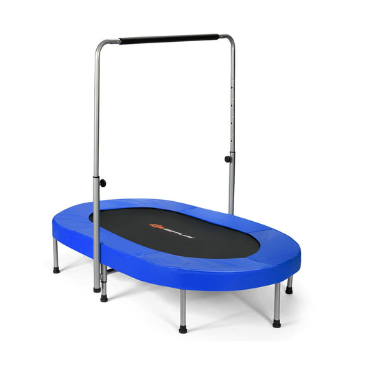2-Person Foldable Mini Kids Fitness Rebounder Trampoline-Blue Kids Crystal