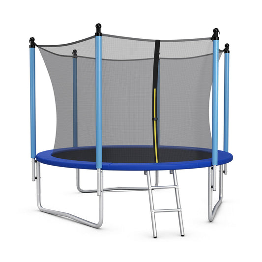 Outdoor Trampoline with Safety Closure Net-8 ft Kids Crystal