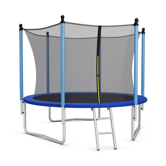 Outdoor Trampoline with Safety Closure Net-10 ft Kids Crystal
