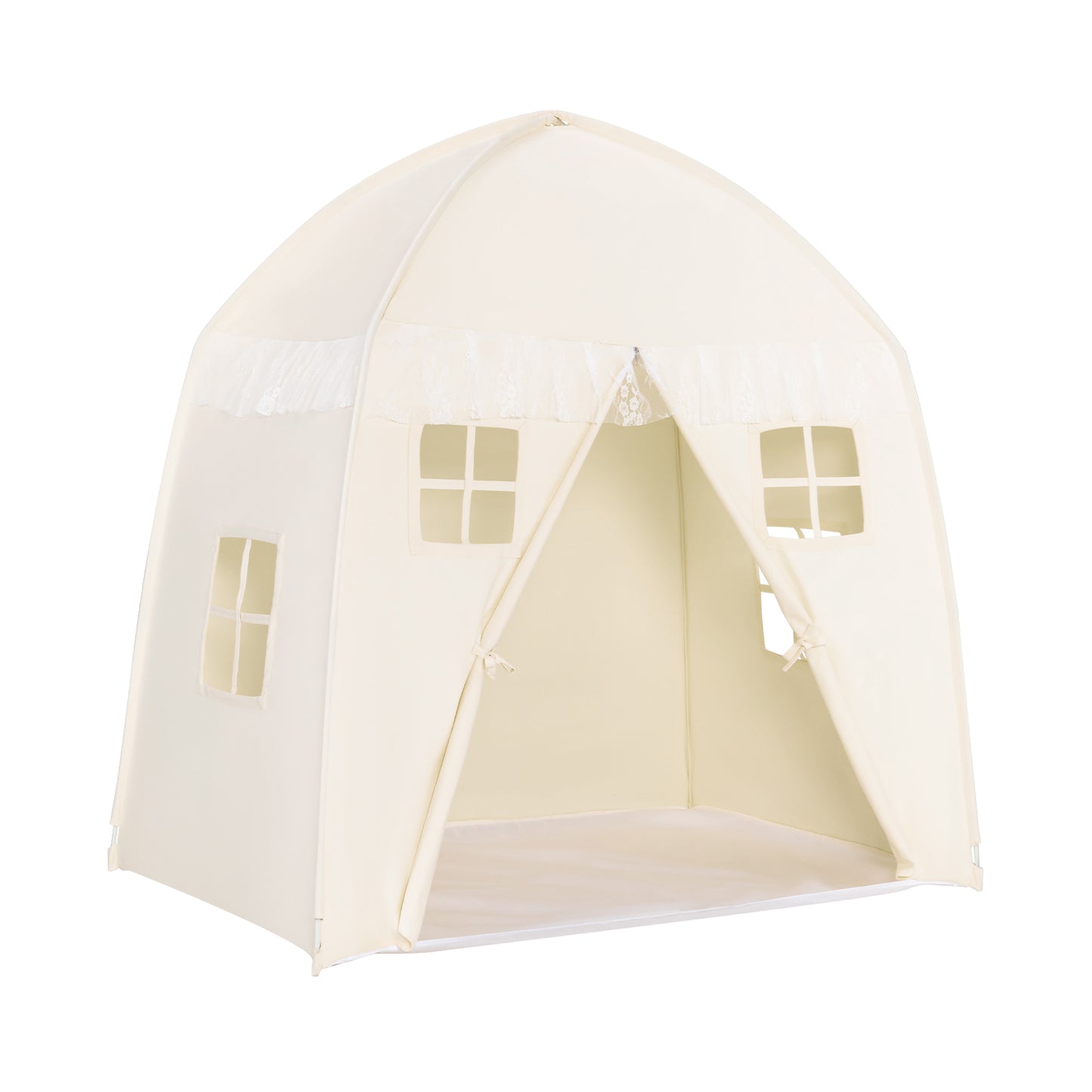 Portable Indoor Kids Play Castle Tent-White Kids Crystal