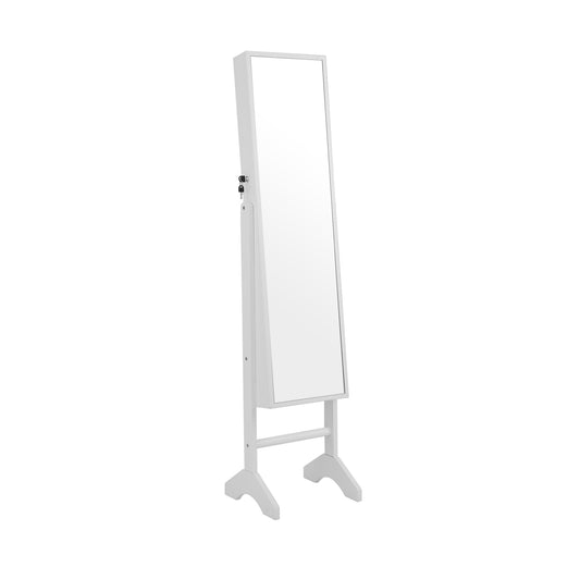Standing Jewelry Cabinet Jewelry Armoire Cabinet with Full-White Kids Crystal