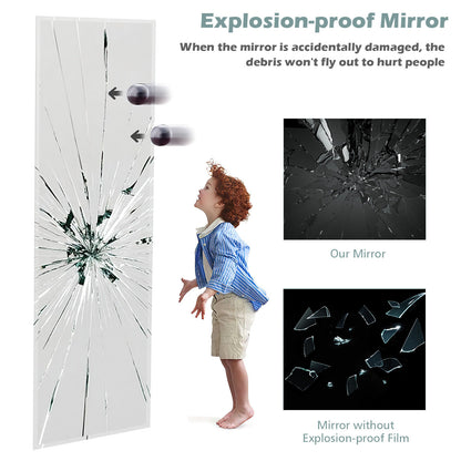 43 x 15 Inch Wall Mounted Frameless Full Length Mirror
