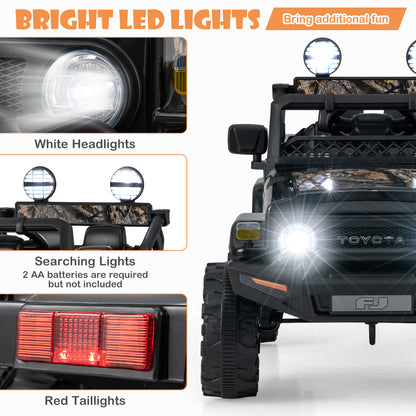 12V 7Ah Licensed Toyota FJ Cruiser Electric Car with Remote Control-Black