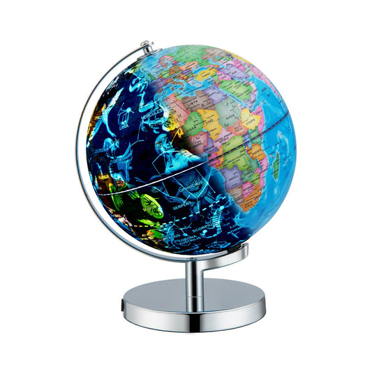 3-in-1 Illuminated World Globe with Stand and  88 Constellations Kids Crystal