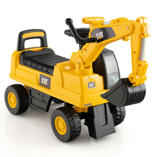 Licensed Caterpillar Kids Ride-On Digger-Yellow Kids Crystal
