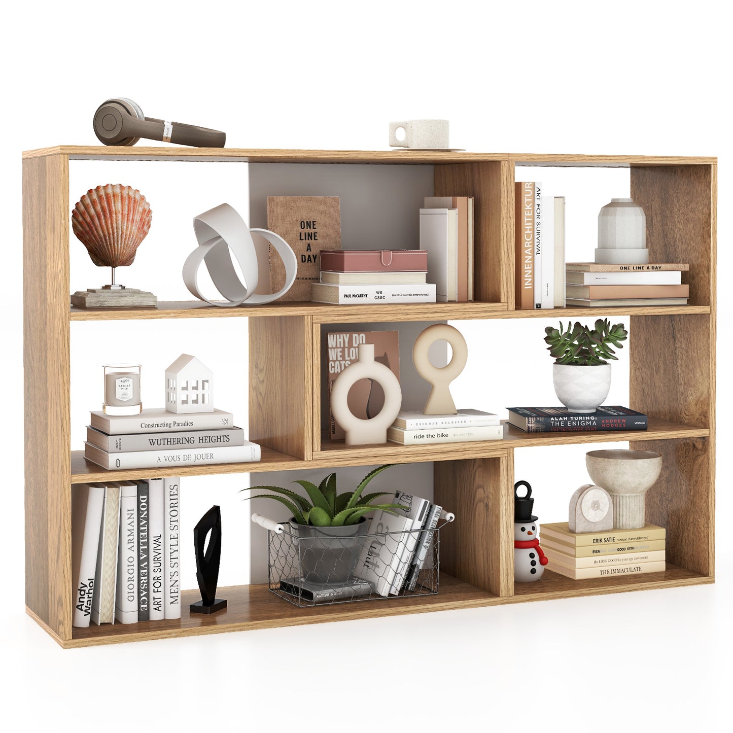 2-Piece Separable Bookshelf Floor Standing Corner Display Storage Kids Crystal