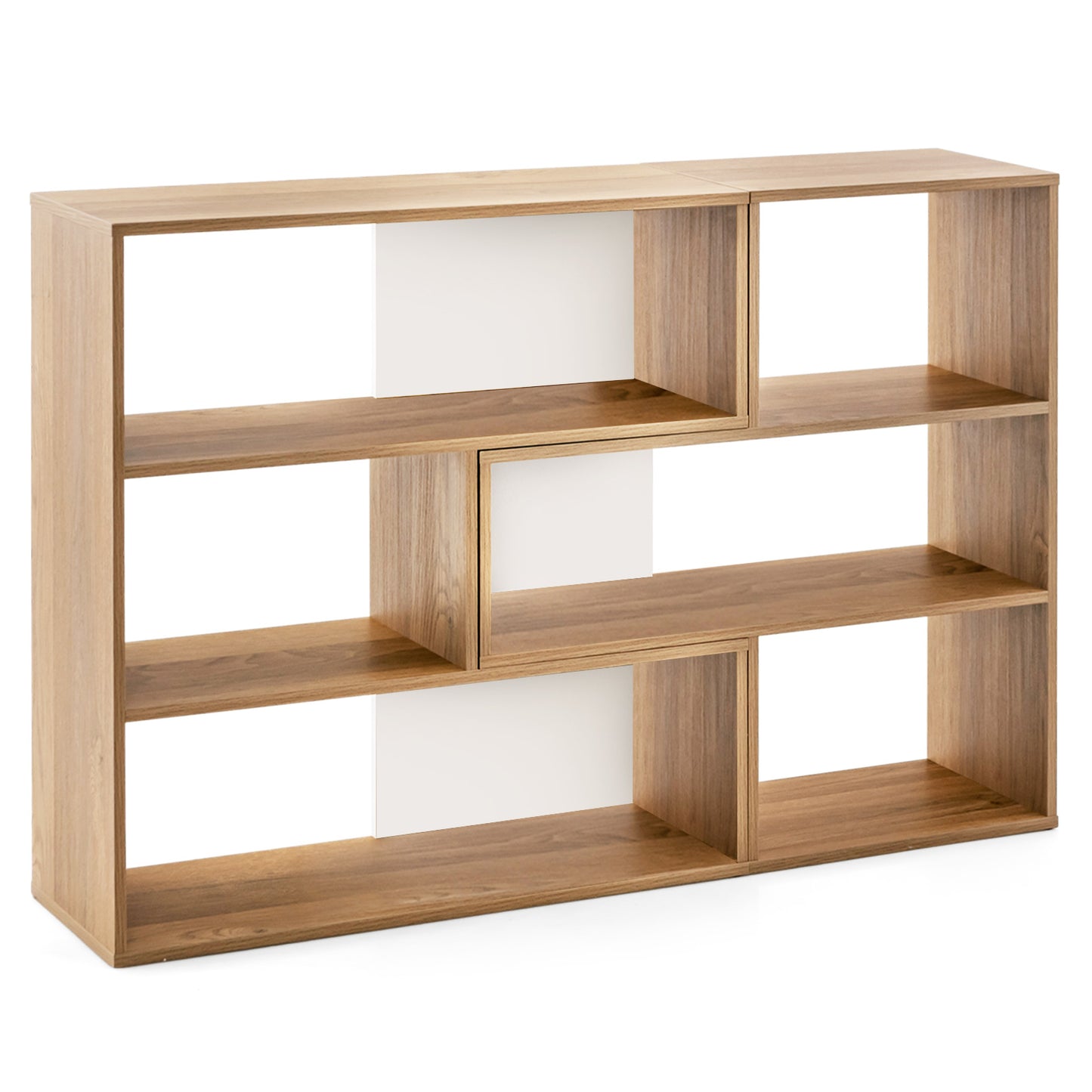 2-Piece Separable Bookshelf Floor Standing Corner Display Storage Kids Crystal