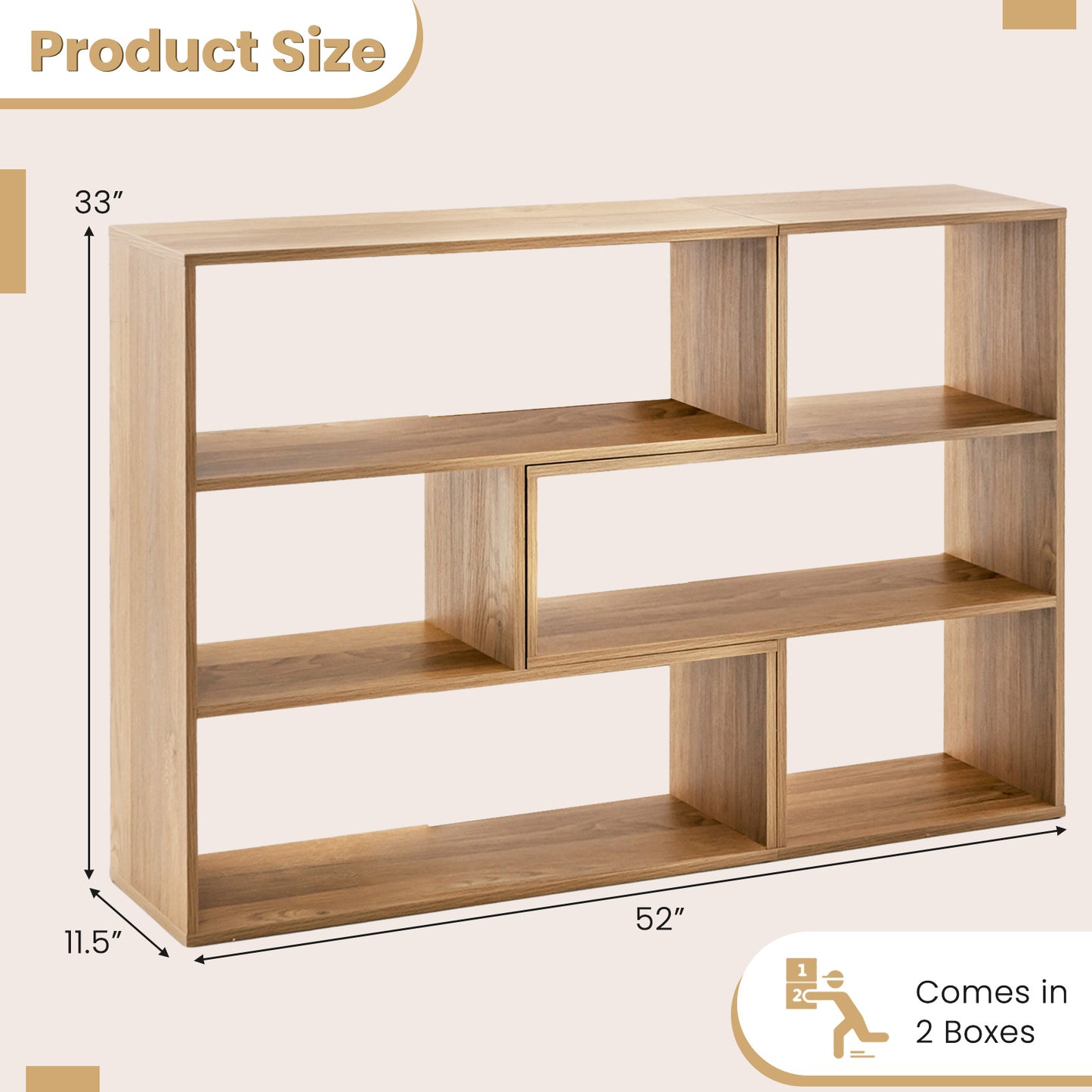 2-Piece Separable Bookshelf Floor Standing Corner Display Storage Kids Crystal