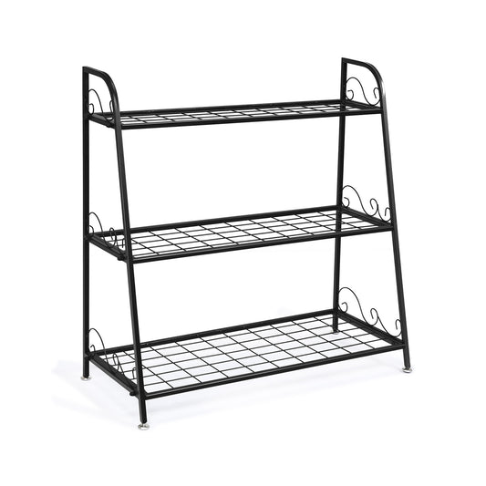 3-Tier Metal Plant Stand Shelf Display Rack for Plants Shoes Flower Pot Kids Crystal