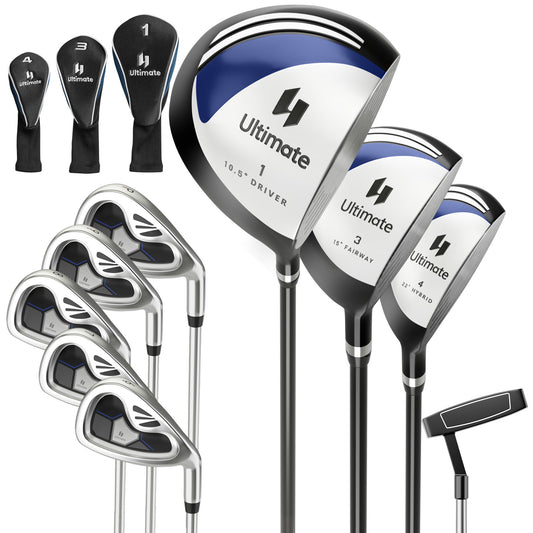 Men's 9 Pieces Complete Golf Club Set-Navy Kids Crystal