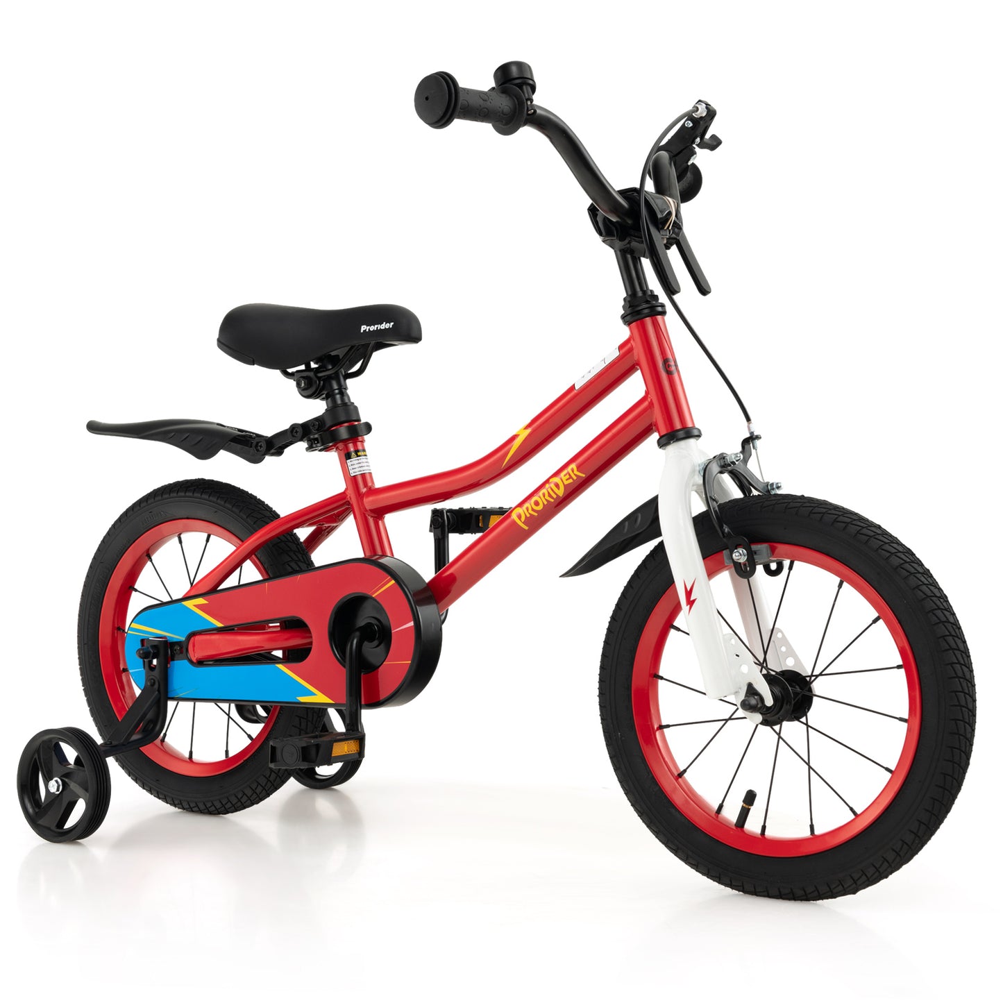 14 Inch Kids Bike with 2 Training Wheels for 3-5 Years Old-Red Kids Crystal