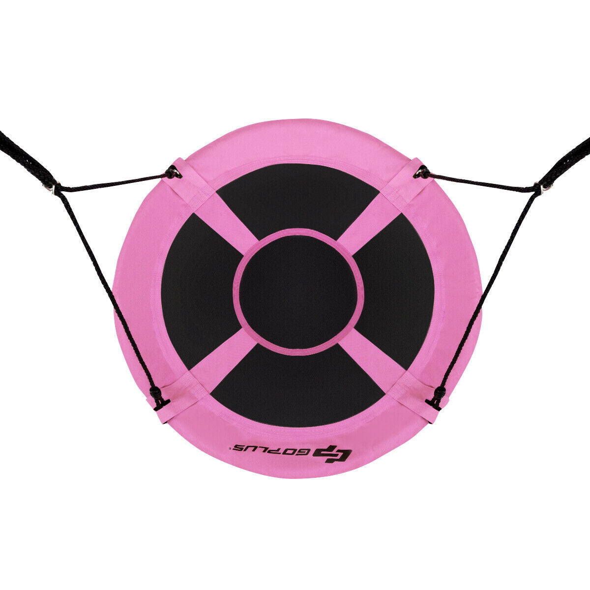 40 Inch Flying Saucer Tree Swing Indoor Outdoor Play Set-Pink Kids Crystal